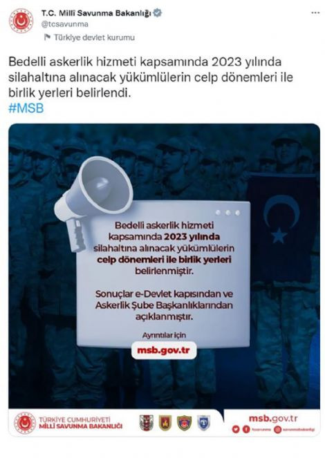 MSB'den 'bedelli askerlik' açıklaması - Resim : 1