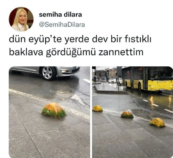 Eyüp'te yerde dev bir fıstıklı baklava. İnsanlar yiyemeyince hayal etmeye başladılar - Resim : 2