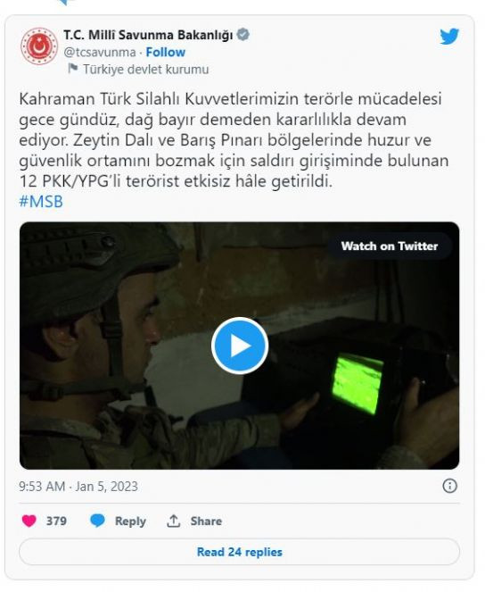 MSB duyurdu! 12 terörist etkisiz hale getirildi - Resim : 1