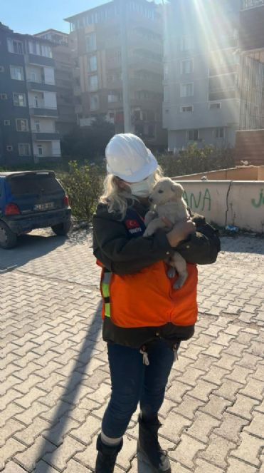 Enkazdan kurtarılan köpeğe askerler sahip çıktı - Resim : 3