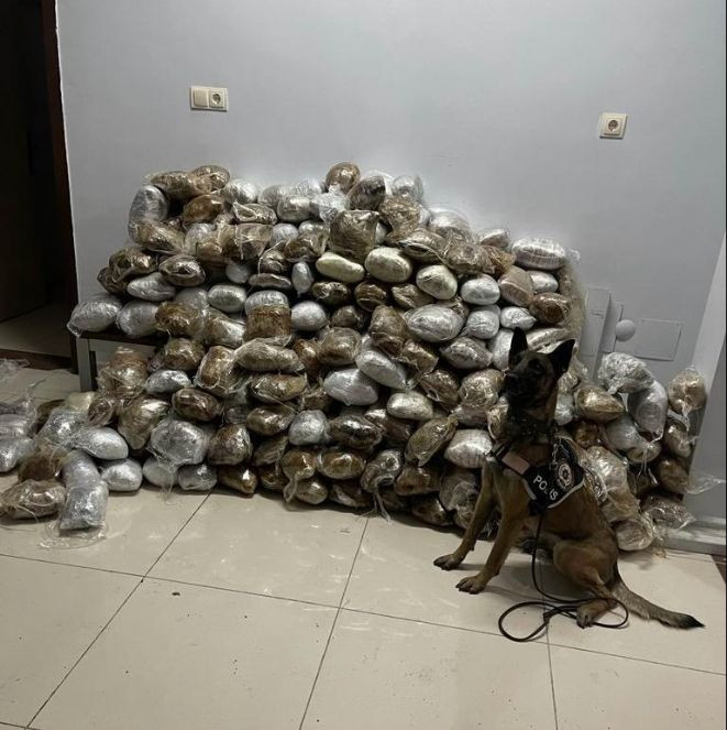 Ev eşyası taşıyan kamyondan 190 kilogram esrar çıktı - Resim : 1