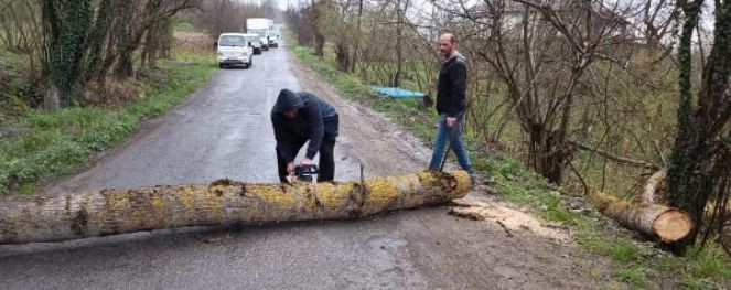 Zonguldak’ta şiddetli rüzgardan caminin minaresi devrildi - Resim : 4