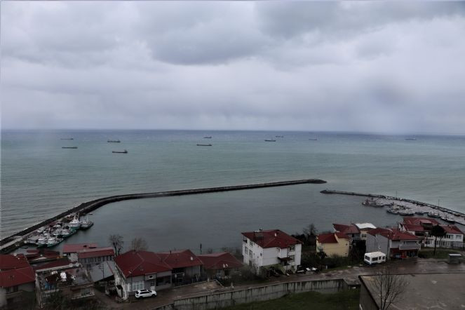 Samsun açıklarında 50'ye yakın gemi bekliyor - Resim : 1