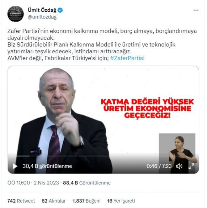 Zafer Partisi ekonomi politikasını açıkladı - Resim : 1