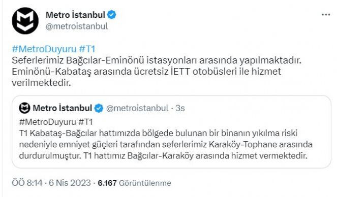 Bina çöktü, tramvay seferleri durdu - Resim : 1