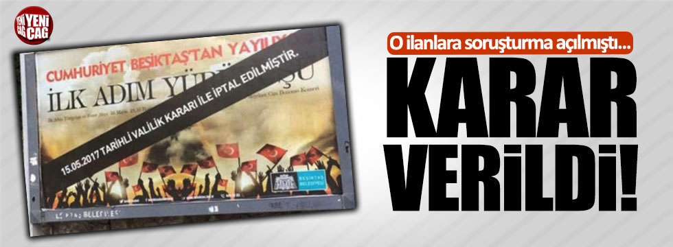 CHP'nin '19 Mayıs' ilanlarıyla ilgili karar verildi!