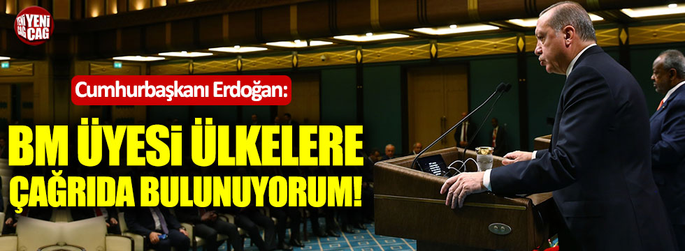 Cumhurbaşkanı Erdoğan'dan BM ülkelerine çağrı