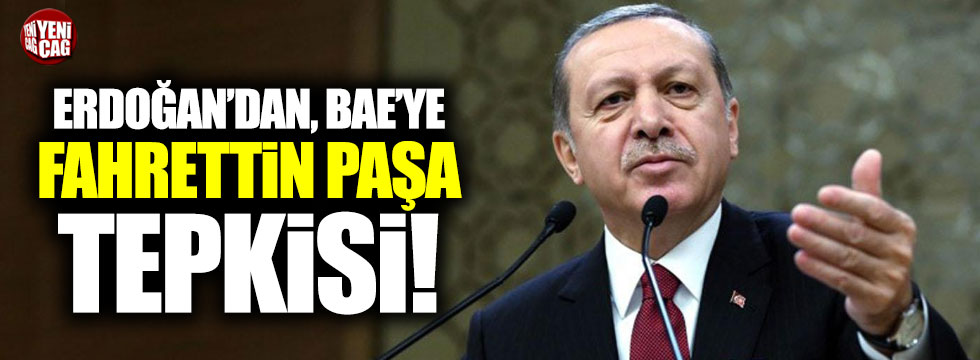 Erdoğan'dan BAE'ye 'Fahrettin Paşa' yanıtı