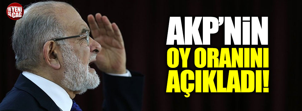 Karamollaoğlu'ndan AKP için oy oranı tahmini