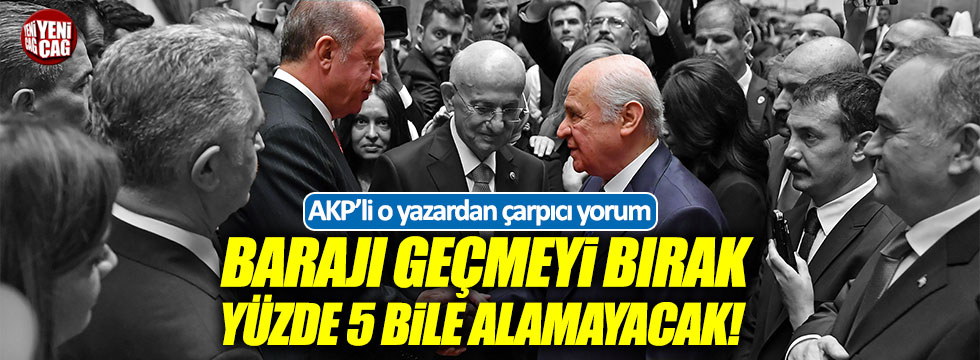 Ocaktan: "Bahçeli'nin tek kurtuluş yolu AKP listesinden seçime girmek"