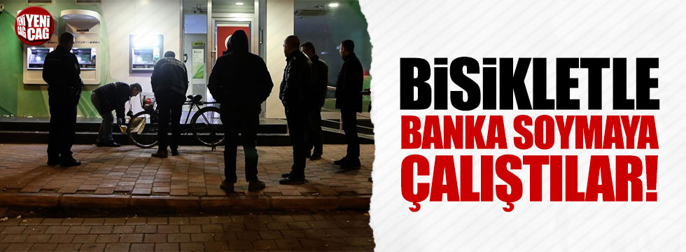 Adana'da bisikletle banka soygunu girişimi