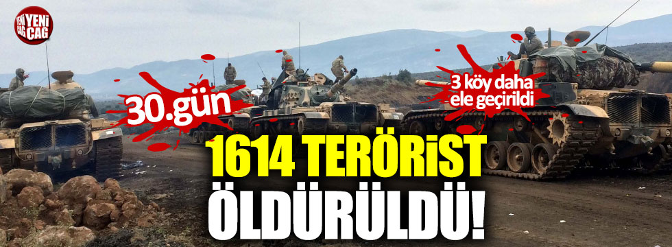 Zeytin Dalı Harekatı'nda 30. gün: 1614 terörist öldürüldü!