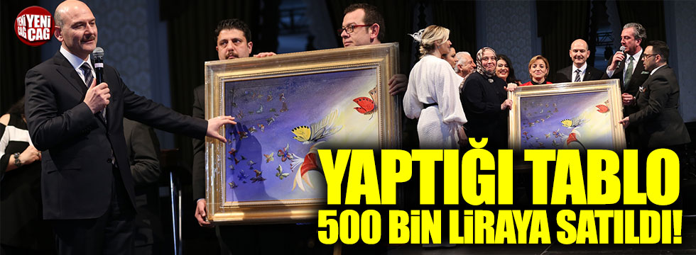 Soylu'nun kelebek hastaları için yaptığı resim 500 bin liraya satıldı