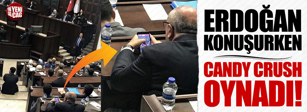 Tuğrul Türkeş, Erdoğan konuşurken Candy Crush oynadı