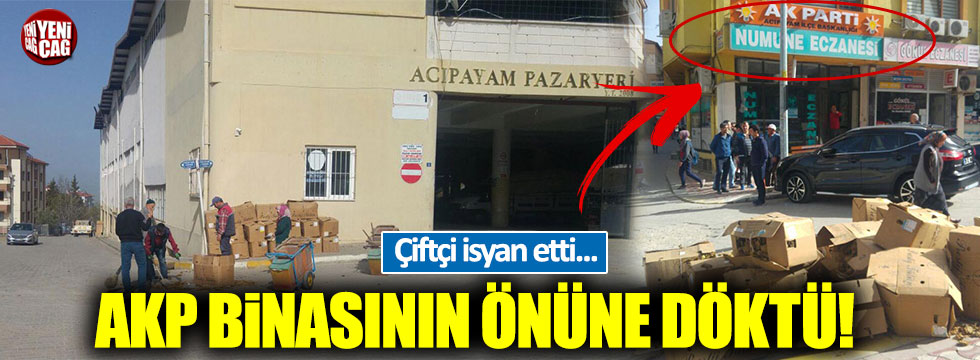 Çiftçi isyan etti, tütünleri AKP binasının önüne döktü!