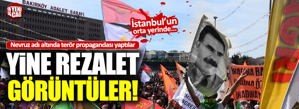 Bakırköy'deki Nevruz programında 'Bebek katili' posterleri