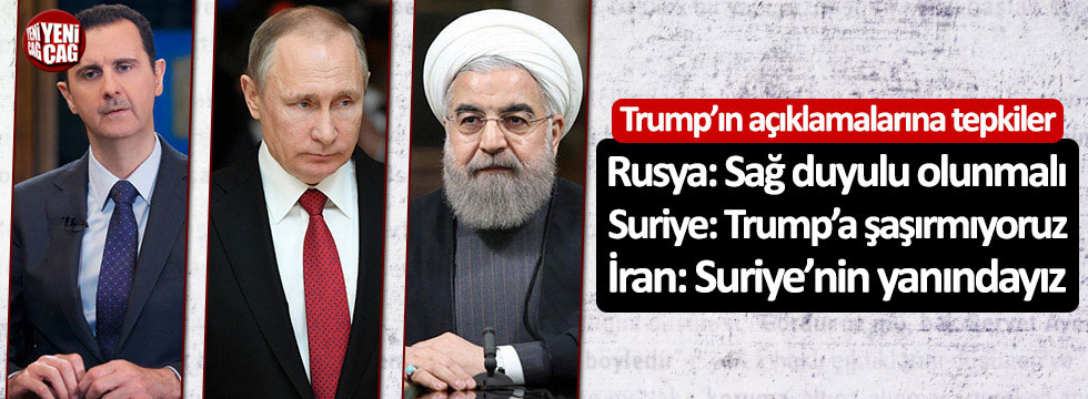 Rusya, İran ve Suriye'den ABD'ye tepki