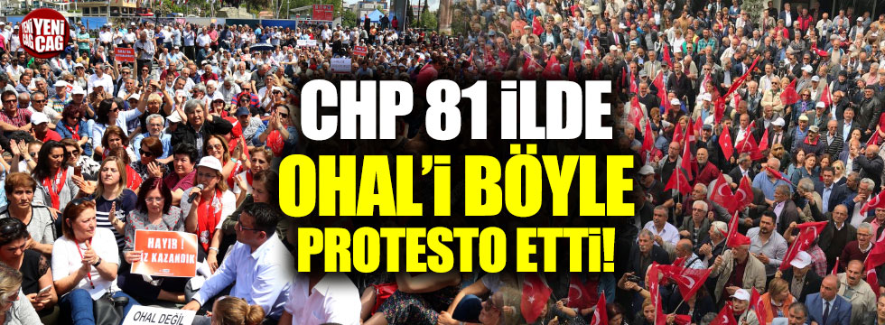 CHP'den 81 ilde OHAL'e karşı oturma eylemi