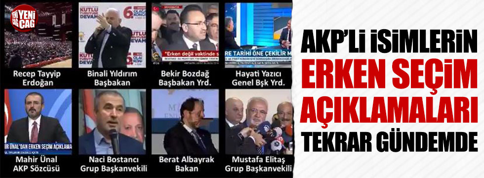 AKP'li isimlerin 'erken seçim' açıklamaları tekrar gündemde