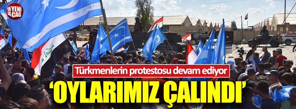 Kerkük'teki Türkmenlerin seçim protestosu sürüyor