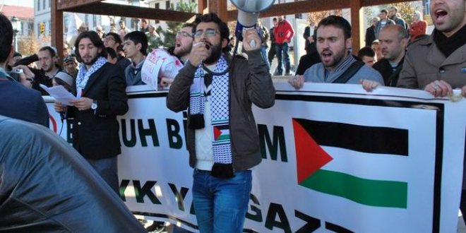 Erzurum'da Gazze Protestosu