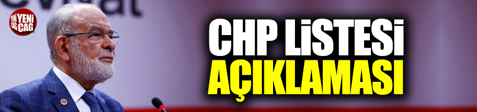 Karamollaoğlu'ndan 'CHP listesi' açıklaması
