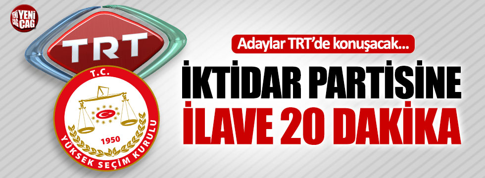 Cumhurbaşkanı adayları TRT'de konuşacak
