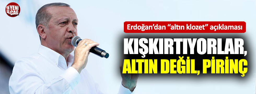 Erdoğan'dan "altın klozet" açıklaması
