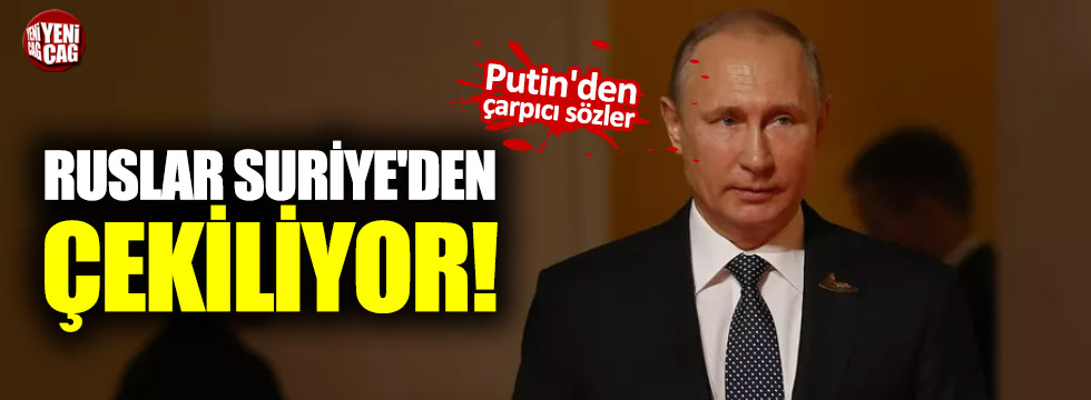 Putin’den flaş Suriye açıklaması