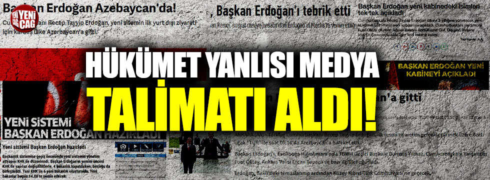 Hükümete yakın medya ‘Başkan Erdoğan’ dedi