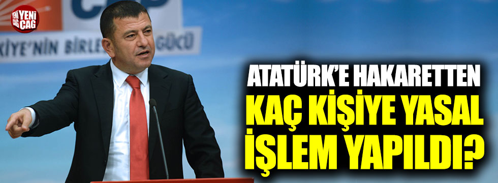 CHP: "Atatürk'e hakaretten kaç kişi hakkında yasal işlem başlatıldı?"