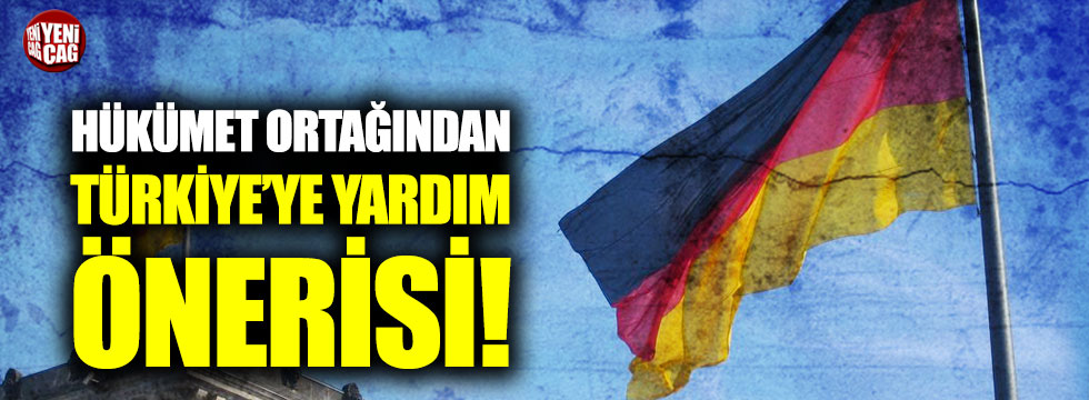 Almanya'da hükümet ortağından Türkiye'ye yardım önerisi