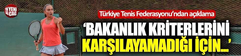 Türkiye Tenis Federasyonu’ndan Selin Övünç açıklaması