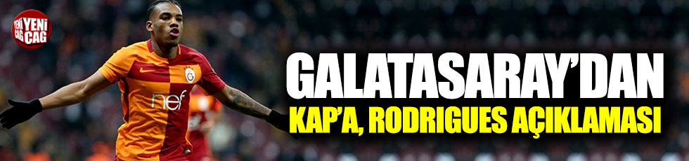 Galatasaray'dan KAP'a Rodrigues açıklaması