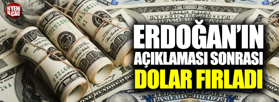 Erdoğan'ın açıklaması sonrası dolar fırladı