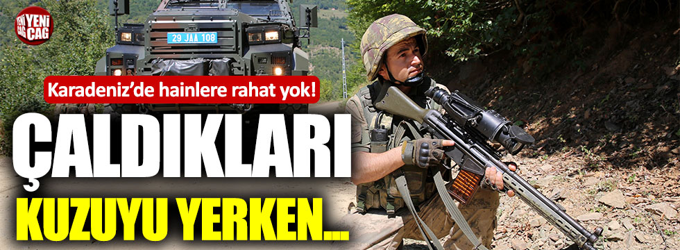PKK’lı hainler, çaldıkları kuzuyu yerken bulundu