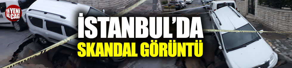 İstanbul’da yine yol çöktü