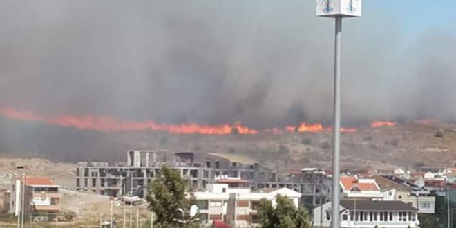 İzmir'de, iki otlukta peş peşe yangın