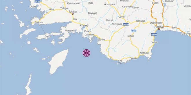 Akdeniz'de deprem