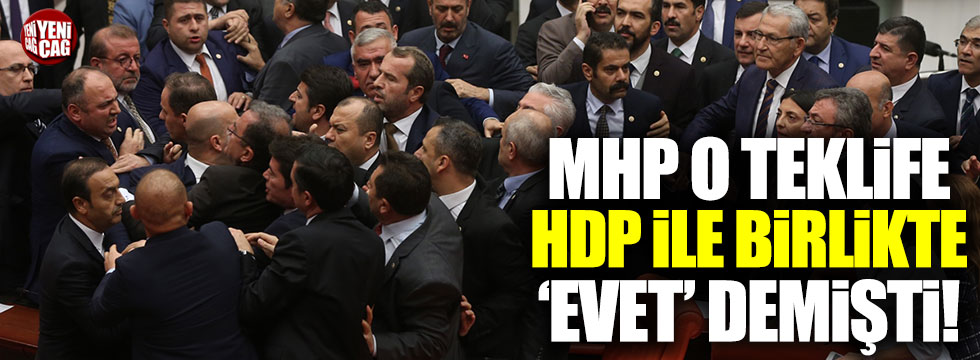 MHP o teklifi HDP ile birlikte 'evet' demişti!