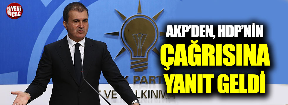 AKP'den, HDP'nin çağrısına yanıt
