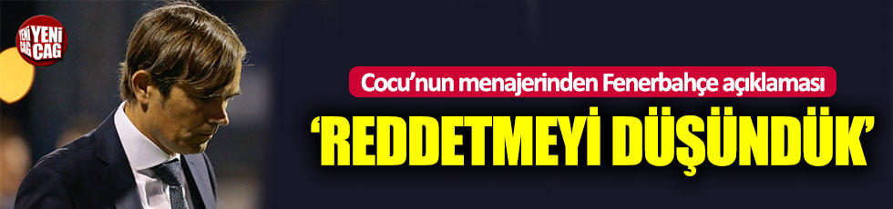 Cocu’nun menajerinden Fenerbahçe açıklaması