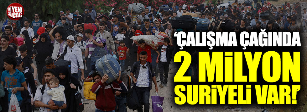 Çalışma çağında 2 milyon Suriyeli var!