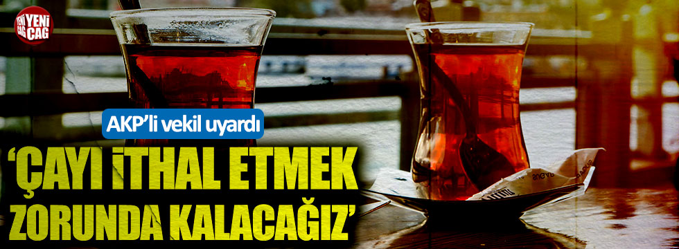 AKP'li Cemal Öztürk: Çay ithal etmek zorunda kalabiliriz
