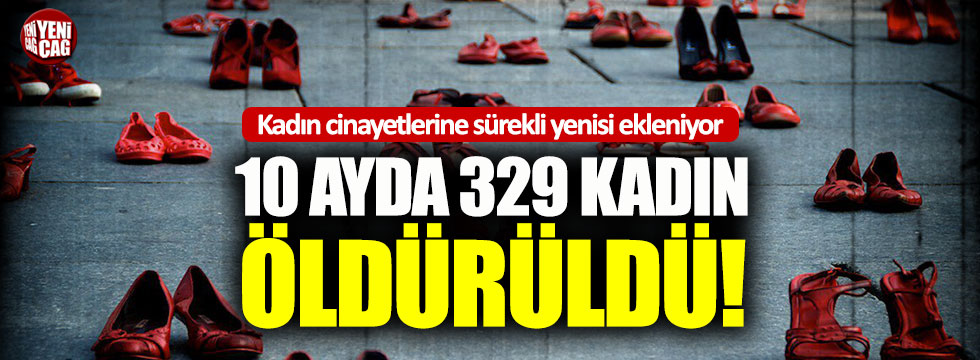 Türkiye’de 10 ayda 329 kadın öldürüldü