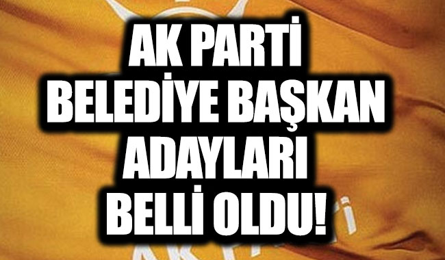 AK Parti belediye başkan adayları 2019 belli oldu!
