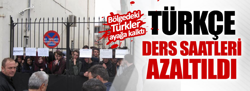 Batı Trakya'da Türkçe dersi protestosu