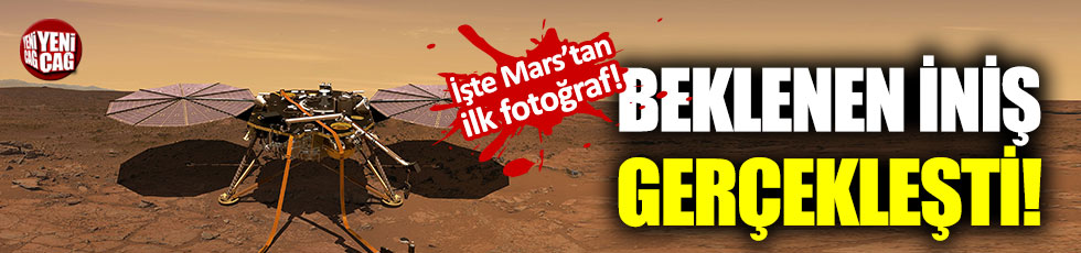 Mars keşif aracı InSight, kızıl gezegene indi