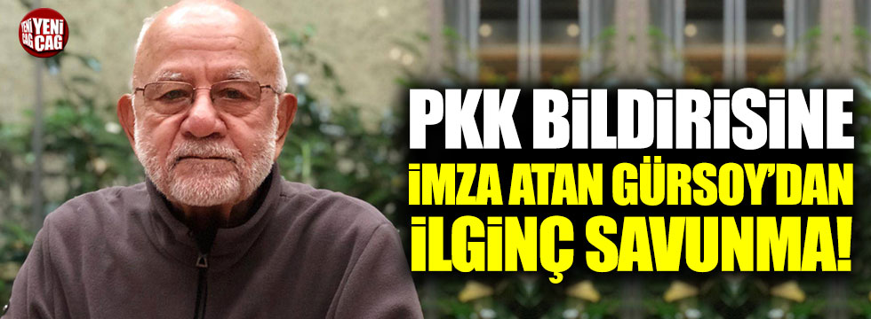 PKK bildirisine imza atan Gürsoy'dan ilginç savunma