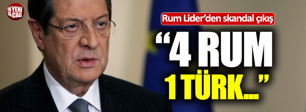 Anastasiadis'dan skandal açıklama: "4 Rum 1 Türk..."